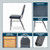Dome Back Upholstered Stackable Banquet Chairs Premium Commercial Seating (2 Pack, Vinyl, Midnight Blue, Silvervein Frame)