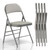 4 Pack Folding Chairs with Padded Cushion, Upgrade Heavy Duty Foldable Chair for Indoor & Outdoor, Portable Stackable Commercial Seat for Party Events Wedding Home Office, Platinum Gray