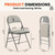 6 Pack Folding Chairs with Padded Cushion, Upgrade Heavy Duty Foldable Chair for Indoor & Outdoor, Portable Stackable Commercial Seat for Party Events Wedding Home Office, Platinum Gray