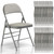 24 Pack Folding Chairs with Padded Cushion, Upgrade Heavy Duty Foldable Chair for Indoor & Outdoor, Portable Stackable Commercial Seat for Party Events Wedding Home Office, Platinum Gray