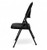 Premium Heavy-Duty Plastic Folding Chairs, Commercial Fanback Event Chairs with Triple Brace and 500 lb Capacity (4-Pack, Black Plastic with Black Frame)