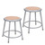 Premium Commercial-Grade All-Purpose Round Stool (18-inch Height, Gray Frame, Masonite Wood Seat, 2-Pack)