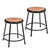 Premium Commercial-Grade All-Purpose Round Stool (18-inch Height, Black Frame, Masonite Wood Seat, 2-Pack)