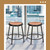 Premium Commercial-Grade All-Purpose Round Stool (18-inch Height, Black Frame, Masonite Wood Seat, 2-Pack)
