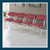 Heavy Duty, Industrial Grade, Premium Fabric Folding Chairs 2" Ultra Padded Seat Double Hinged Steel Frame (2 Pack, Red/Gray)