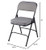 Heavy Duty, Industrial Grade, Premium Fabric Folding Chairs 2" Ultra Padded Seat Double Hinged Steel Frame (2 Pack, Charcoal/Black)