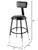 Premium Commercial-Grade All-Purpose Round Stool with Backrest (Height-Adjustable, 18–27 inch Range, Black Frame, Vinyl Padded Seat, 2-Pack)