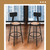 Premium Commercial-Grade All-Purpose Round Stool with Backrest (30-inch Height, Black Frame, Masonite Wood Seat, 2-Pack)