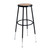 Premium Commercial-Grade All-Purpose Round Stool (Height-Adjustable, 30–38 inch Range, Black Frame, Masonite Wood Seat)