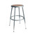 Premium Commercial-Grade All-Purpose Round Stool (Height-Adjustable, 18–27 inch Range, Gray Frame, Masonite Wood Seat)
