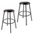 Premium Commercial-Grade All-Purpose Round Stool (30-inch Height, Black Frame, Vinyl Padded Seat, 2-Pack)
