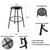 Premium Commercial-Grade All-Purpose Round Stool (30-inch Height, Black Frame, Vinyl Padded Seat, 2-Pack)