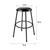 Premium Commercial-Grade All-Purpose Round Stool (30-inch Height, Black Frame, Vinyl Padded Seat, 2-Pack)