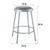 Premium Commercial-Grade All-Purpose Round Stool (24-inch Height, Gray Frame, Vinyl Padded Seat, 2-Pack)