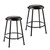 Premium Commercial-Grade All-Purpose Round Stool (24-inch Height, Black Frame, Vinyl Padded Seat, 2-Pack)