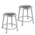 Premium Commercial-Grade All-Purpose Round Stool (18-inch Height, Gray Frame, Vinyl Padded Seat, 2-Pack)
