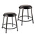 Premium Commercial-Grade All-Purpose Round Stool (18-inch Height, Black Frame, Vinyl Padded Seat, 2-Pack)