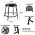 Premium Commercial-Grade All-Purpose Round Stool (18-inch Height, Black Frame, Vinyl Padded Seat, 2-Pack)