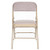 Heavy-Duty Premium Fabric Padded Upholstery Double-Hinged Triple-Braced Folding Chairs (4-Pack, French Beige)