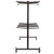 Folding Chair Cart – Heavy-Duty Two-Tier Steel Dolly Rack with Wheels (84 Chairs, Standard Height, Hanging Storage, Optional Coat Rack Bars)