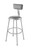 Premium Commercial-Grade All-Purpose Round Stool with Backrest (30-inch Height, Gray Frame, Vinyl Padded Seat, 2-Pack)