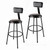Premium Commercial-Grade All-Purpose Round Stool with Backrest (30-inch Height, Black Frame, Vinyl Padded Seat, 2-Pack)