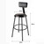 Premium Commercial-Grade All-Purpose Round Stool with Backrest (30-inch Height, Black Frame, Vinyl Padded Seat, 2-Pack)