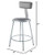 Premium Commercial-Grade All-Purpose Round Stool with Backrest (24-inch Height, Gray Frame, Vinyl Padded Seat, 2-Pack)