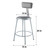 Premium Commercial-Grade All-Purpose Round Stool with Backrest (24-inch Height, Gray Frame, Vinyl Padded Seat, 2-Pack)