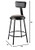 Premium Commercial-Grade All-Purpose Round Stool with Backrest (24-inch Height, Black Frame, Vinyl Padded Seat, 2-Pack)