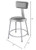 Premium Commercial-Grade All-Purpose Round Stool with Backrest (18-inch Height, Gray Frame, Vinyl Padded Seat, 2-Pack)
