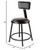 Premium Commercial-Grade All-Purpose Round Stool with Backrest (18-inch Height, Black Frame, Vinyl Padded Seat, 2-Pack)