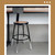 Premium Commercial-Grade All-Purpose Round Stool with Backrest (Height-Adjustable, 18–27 inch Range, Black Frame, Masonite Wood Seat)