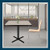 Premium Commercial-Grade Restaurant and Breakroom Cafe Table (Square, 36 in Side, 30 in Dining Height, X-Base, Black Frame, Gray Nebula Laminate)