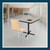 Premium Commercial-Grade Restaurant and Breakroom Cafe Table (Square, 36 in Side, 30 in Dining Height, X-Base, Black Frame, Gray Nebula Laminate)