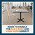 Premium Commercial-Grade Restaurant and Breakroom Cafe Table (Square, 36 in Side, 30 in Dining Height, X-Base, Black Frame, Gray Nebula Laminate)