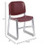 Ultra-Compact Plastic Sled Base Stack Chair (Wine Red, 4-Pack)