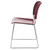 Ultra-Compact Plastic Sled Base Stack Chair (Wine Red, 4-Pack)
