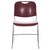 Ultra-Compact Plastic Sled Base Stack Chair (Wine Red, 4-Pack)