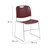 Ultra-Compact Plastic Sled Base Stack Chair (Wine Red, 4-Pack)