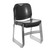 Ultra-Compact Plastic Sled Base Stack Chair (Simple Black, 4-Pack)