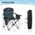 Oversized Camping Folding Chair, Heavy Duty Portable Outdoor Chair, Foldable Camp Chair with Cup Holder and Cooler Bag Support 450 LBS, 2 Pack, Green