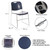 Ultra-Compact Plastic Sled Base Stack Chair (Navy Blue, 4-Pack)