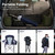 Oversized Camping Folding Chair, Heavy Duty Portable Outdoor Chair, Foldable Camp Chair with Cup Holder and Cooler Bag Support 450 LBS, Dark Blue…