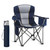 Oversized Portable Folding Camping Chair, Blue, 450 LBS Support, Sports Lawn Chair with Cup Holder and Cooler Bag