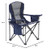 Oversized Portable Folding Camping Chair, Blue, 450 LBS Support, Sports Lawn Chair with Cup Holder and Cooler Bag