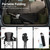 Oversized Portable Camping Folding Chair, Heavy Duty Foldable Outdoor Chair, Camp Chair with Cup Holder and Cooler Bag Support 450 LBS, Black…