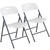 2 Pack Folding Chairs Heavy Duty - Plastic Stackable Portable Dining Chairs Set, Wedding, Party, Patio, Garden, for Indoor Outdoor, for Home and Office, Conference, White