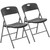 2 Pack Folding Chairs Heavy Duty - Plastic Stackable Portable Dining Chairs Set, Wedding, Party, Patio, Garden, for Indoor Outdoor, for Home and Office, Conference, Black