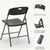 2 Pack Folding Chairs Heavy Duty - Plastic Stackable Portable Dining Chairs Set, Wedding, Party, Patio, Garden, for Indoor Outdoor, for Home and Office, Conference, Black
